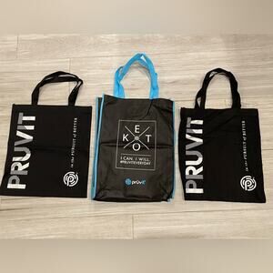 3 Pruvit tote bags